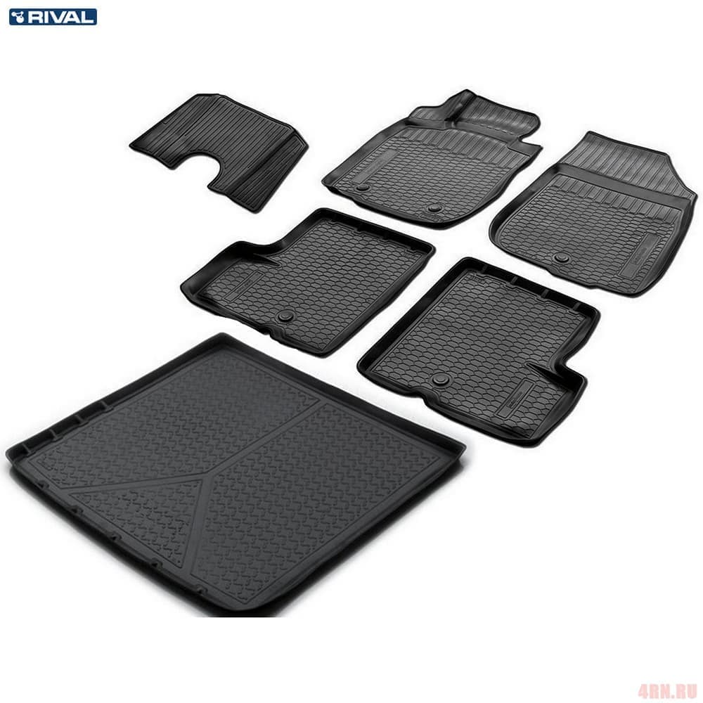 Комплект ковриков салона и багажника для Nissan Terrano 4WD (2014-2017) № K14108001-4