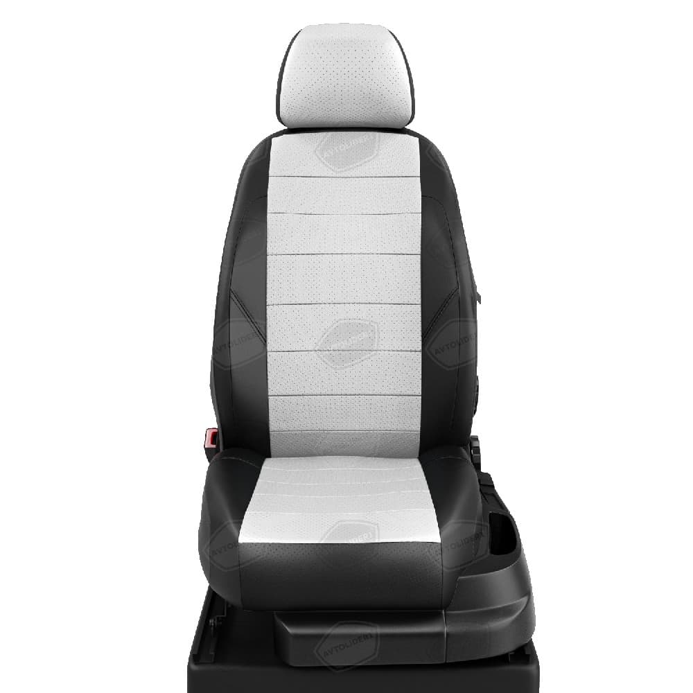 Чехлы "АвтоЛидер" для  Peugeot 301 (2013-2022) черно-белый № PG21-0801-CI04-0602-EC03
