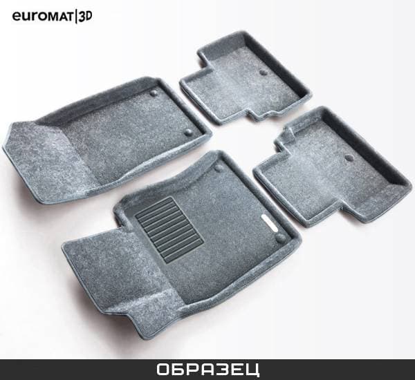 Коврики салона Euromat3D 3D Business текстильные (Euro-standart) для Porsche Macan (2014-2022) серые № EMC3D-004103G