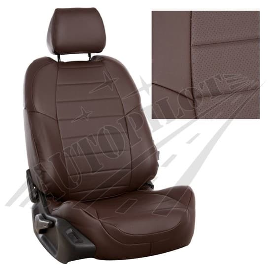 Чехлы на сиденья из экокожи (шоколад) для Mazda CX-30 с 19г.