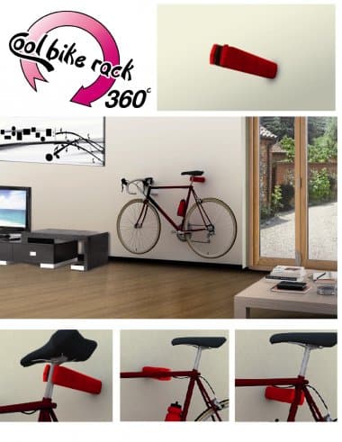 Крепление велосипеда на стену Cool Bike Rack (за любую часть рамы, 360 градусов) красное № PZ 405-R