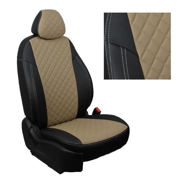 Чехлы на сиденья Автопилот Ромб для Nissan Terrano (2014-2022) № re-sd-0914-chetb-r