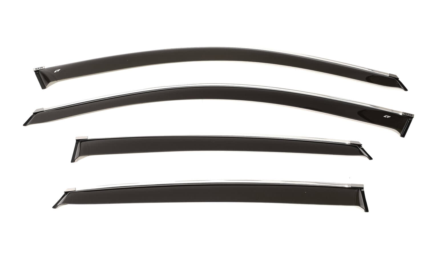 Дефлекторы боковых окон Cobra для Infiniti EX (2008-2014) с хромированным молдингом № I10714CR