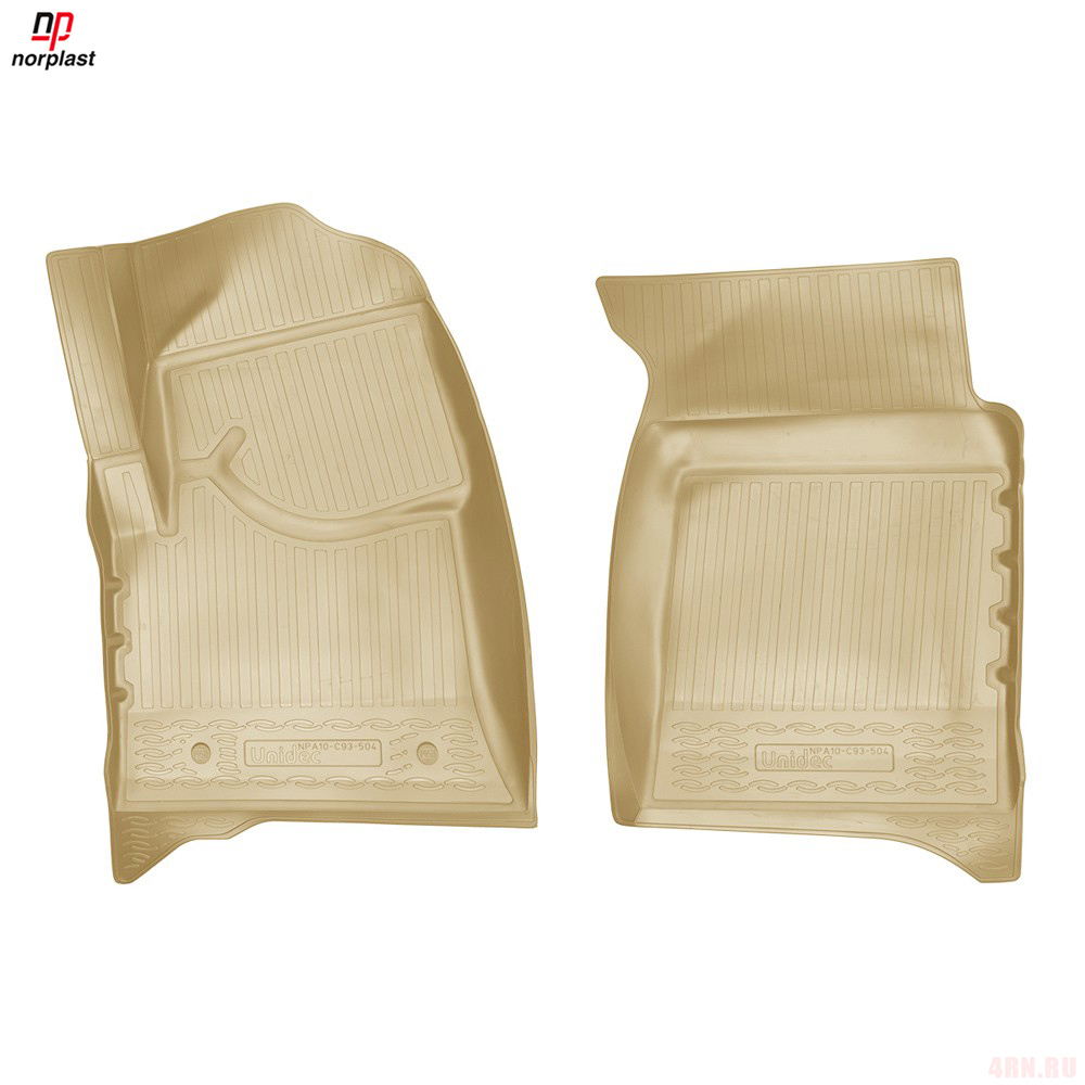 Коврики салона Norplast 3D передние бежевые для УАЗ Pickup (23632) (2008-2022) № NPA10-C93-504-B