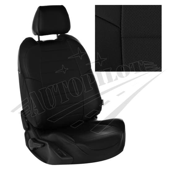 Чехлы на сиденья из экокожи (черные) для Nissan Note с 05-14г.