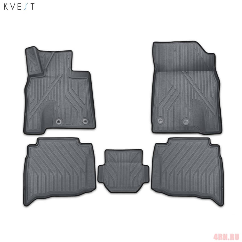 Коврики в салон 3D Kvest для Lexus GX (2013-2022) 5 шт. № KVESTLEX00004Kg