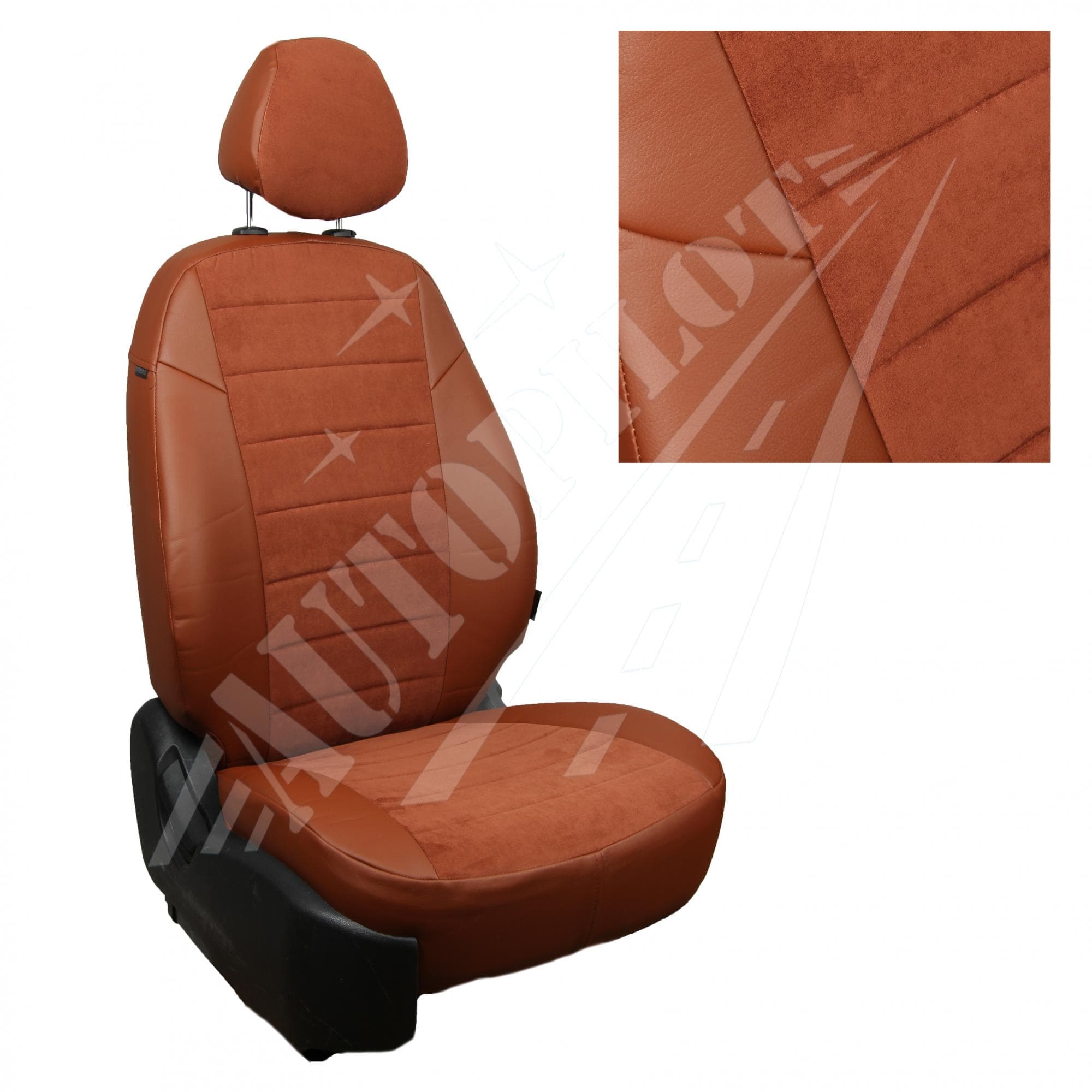 Чехлы на сиденья из алькантары (коричневые) для KIA K5 с 20г.