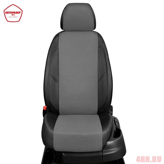 Чехлы "АвтоЛидер" для Nissan Sentra B17 (2014-2018) черно-серый креп № NI19-1601-KK2
