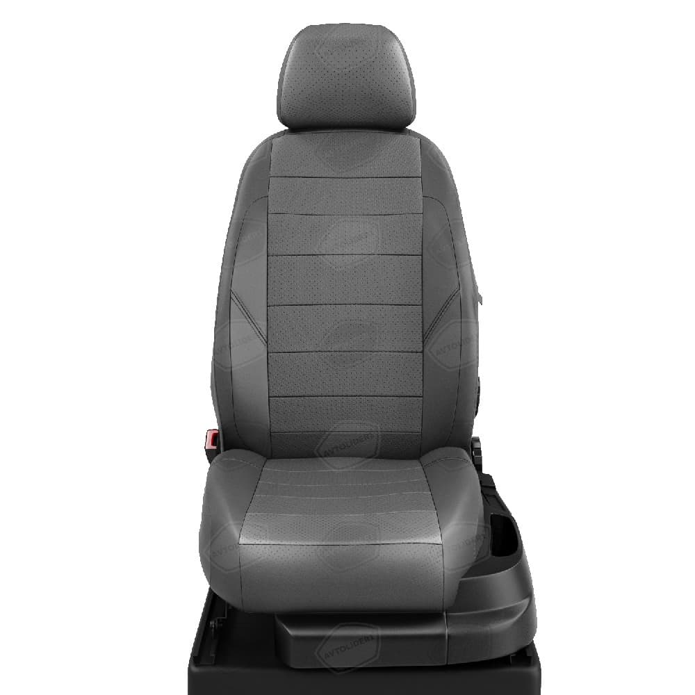 Чехлы "АвтоЛидер" для  Peugeot 301 (2013-2022) темно-серый № PG21-0802-CI04-0601-EC20