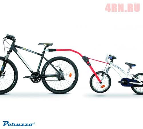 Прицепное устройство детского велосипеда к взрослому красное № PZ 300-R