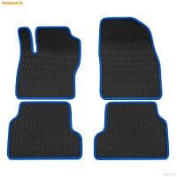 Коврики салона Rezkon EVA резиновые для Ford Focus 2 (2008-2011) с синим кантом № 9016010103