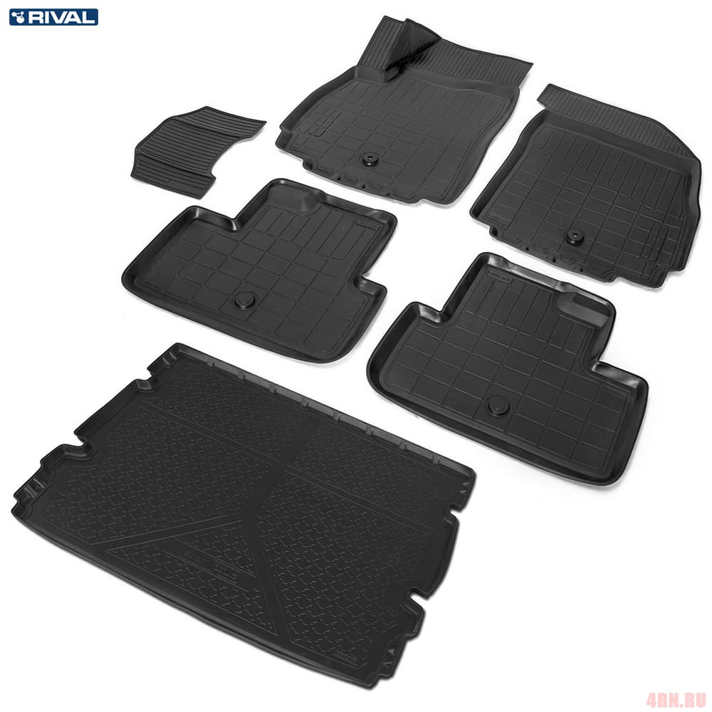 Комплект ковриков салона и багажника для Chevrolet Orlando 5 мест (2011-2015) № K11005003-1