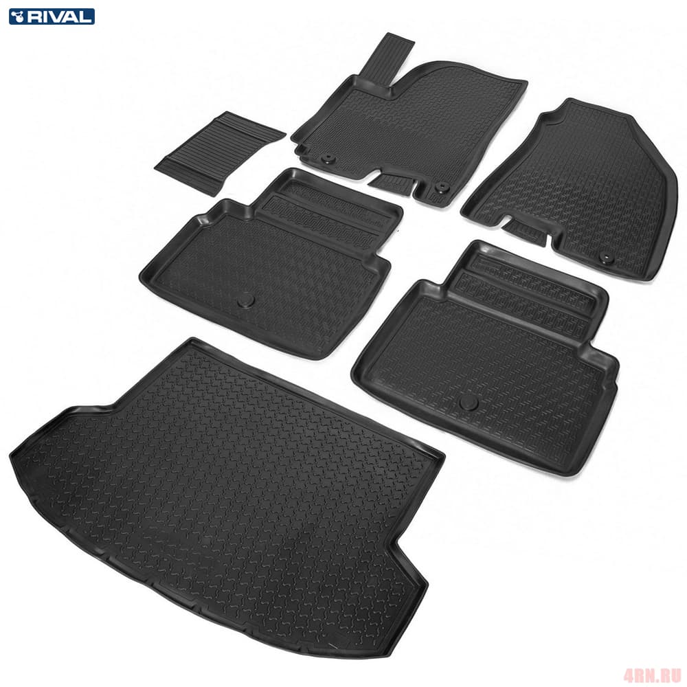 Комплект ковриков салона и багажника для Jac S5 (2013-2021) № K19201002-1