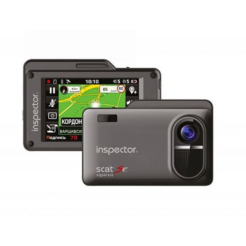 Антирадар с видеорегистратором INSPECTOR SCAT SE,eMAP, Super-HD, GPS, стрелка