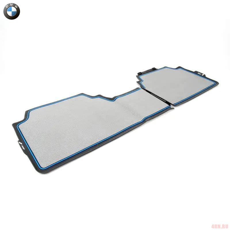 Коврики салона задние текстильные 3D оригинальные для BMW i3 (2014-2022) серые № 51472353819