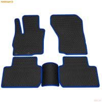 Коврики салона EVA cоты резиновые для Mitsubishi Outlander (2012-2022) с синим кантом № 9024015103
