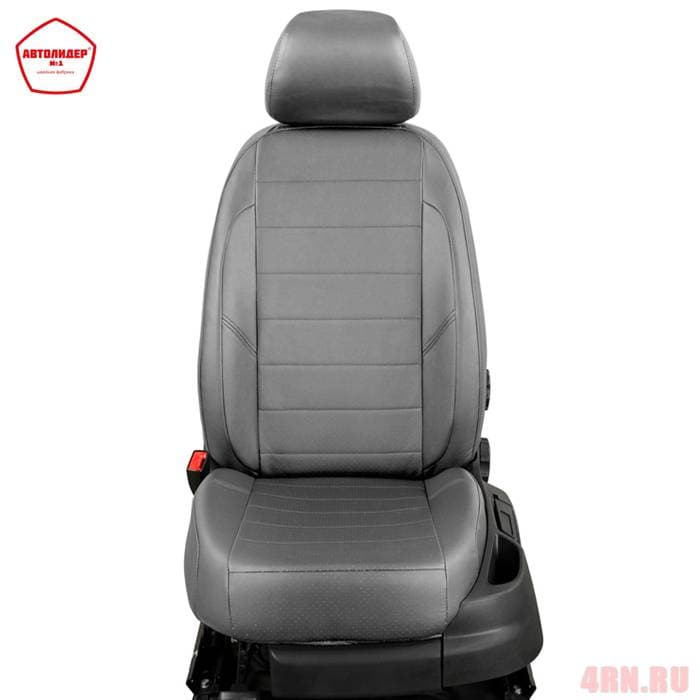 Чехлы "АвтоЛидер" для Seat Leon (2013-2020) темно-серый с перфорацией № SU36-0001-EC20
