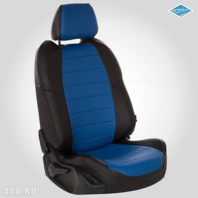 Чехлы на сиденья "Автопилот" для Lada (ВАЗ) Priora хэтчбек (2007-2014) черно-синий № va-pr-12-chesi-e