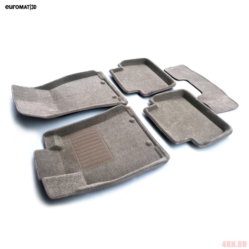 Коврики салона Euromat3D 3D Business текстильные (Euro-standart) бежевые для Jaguar XF (2009-2015) № EMC3D-002750T
