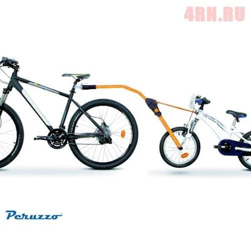 Прицепное устройство детского велосипеда к взрослому желтое № PZ 300-G