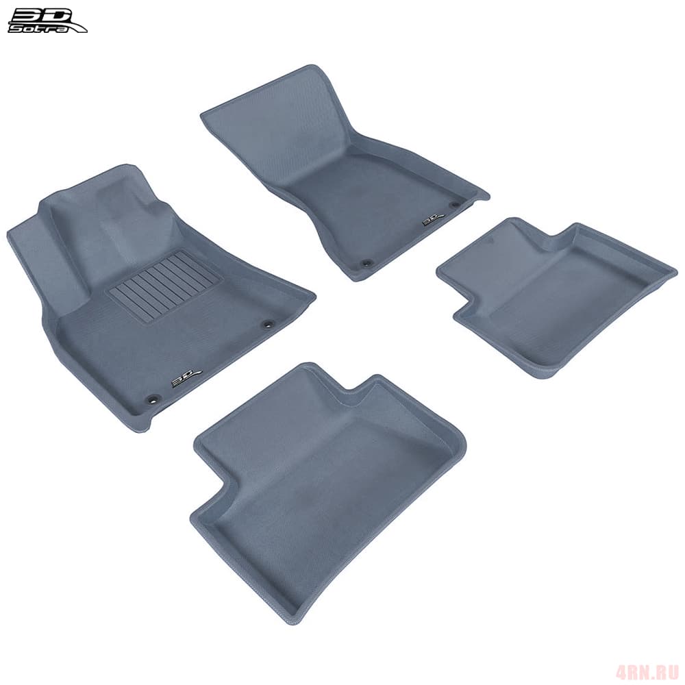 Коврики салона Liner 3D Lux текстильные для Porsche Macan (2014-2020) серые № ST74-00733