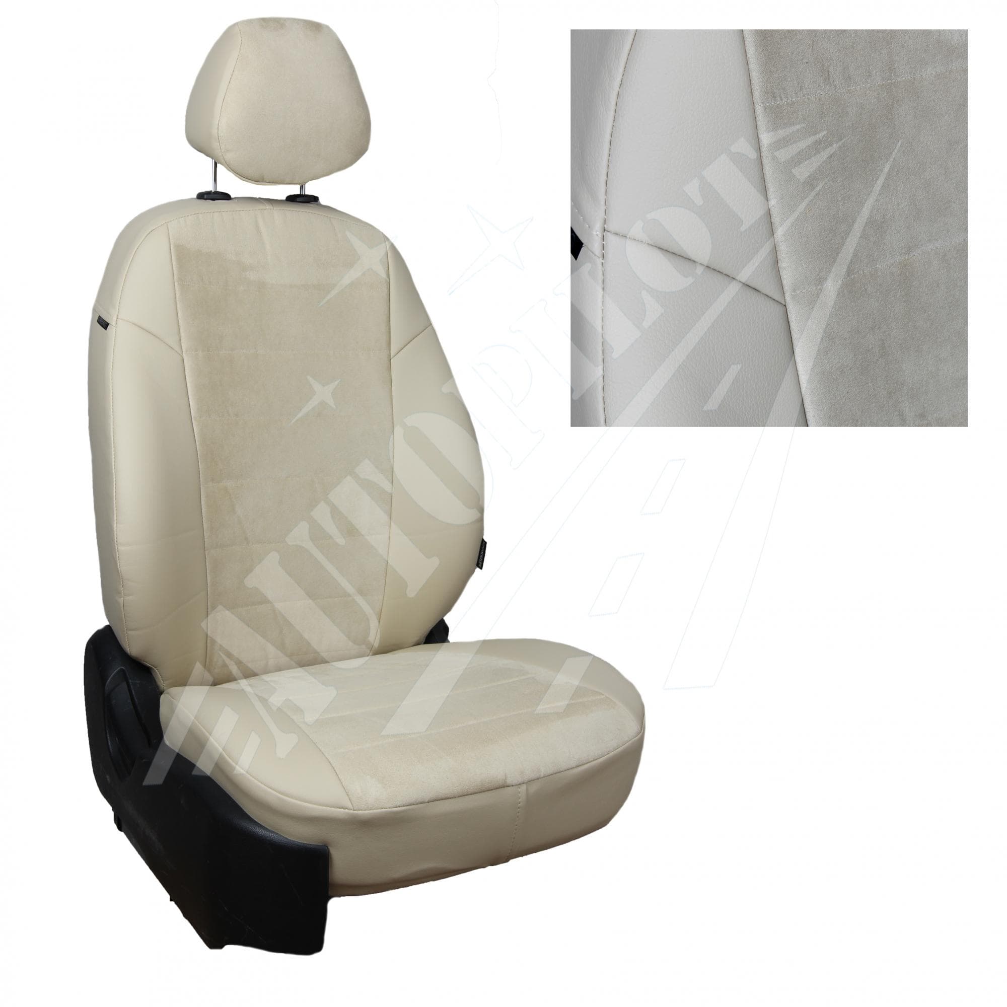 Чехлы на сиденья из алькантары (бежевые) для Chevrolet Cruze седан /хэтчб./Wag с 09-15г.