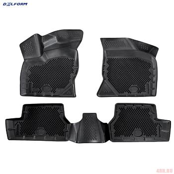 Коврики 3D салона для "Premium" ромб для Lada (ВАЗ) Granta (2014-2018) № EVS0801