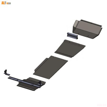 Комплект защиты днища для Changan Hunter Plus (2023-2025) 4 части № ALF5722st