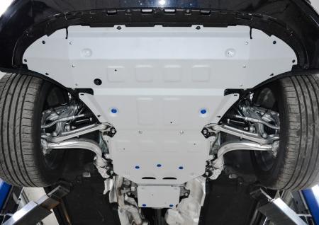 Защита радиатора, двигателя, КПП и раздаточной коробки для Volkswagen Touareg (2018-2025) 3 части № K333.5870.1