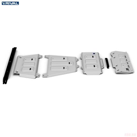 Защита переднего стабилизатора, переднего дифференциала, КПП, раздаточной коробки и бака для Changan Hunter (2023-2025) № K333.8918.1