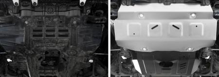 Защита радиатора и двигателя для Toyota Fortuner 4WD (2015-2025) без крепежа, 1-я часть № 3.9501.1